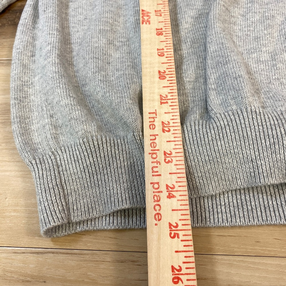 Brooks Brothers Sweater Preppy Mens M Supima Cotton V-Neck Gray Green Varsity - Picture 5 of 8
